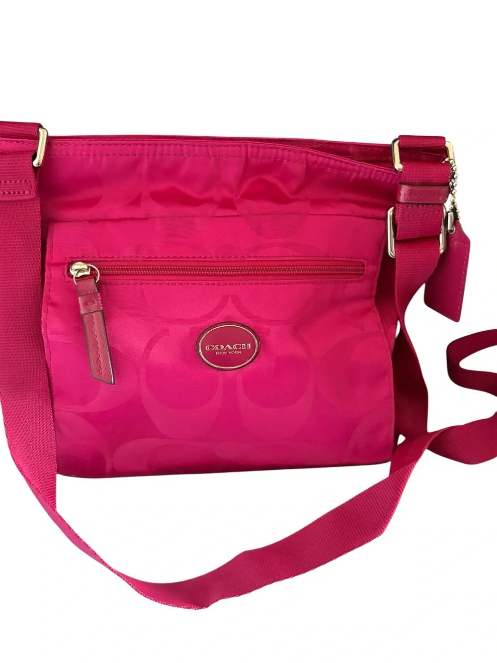 Coach Hot Pink Signature Crossbody Bag